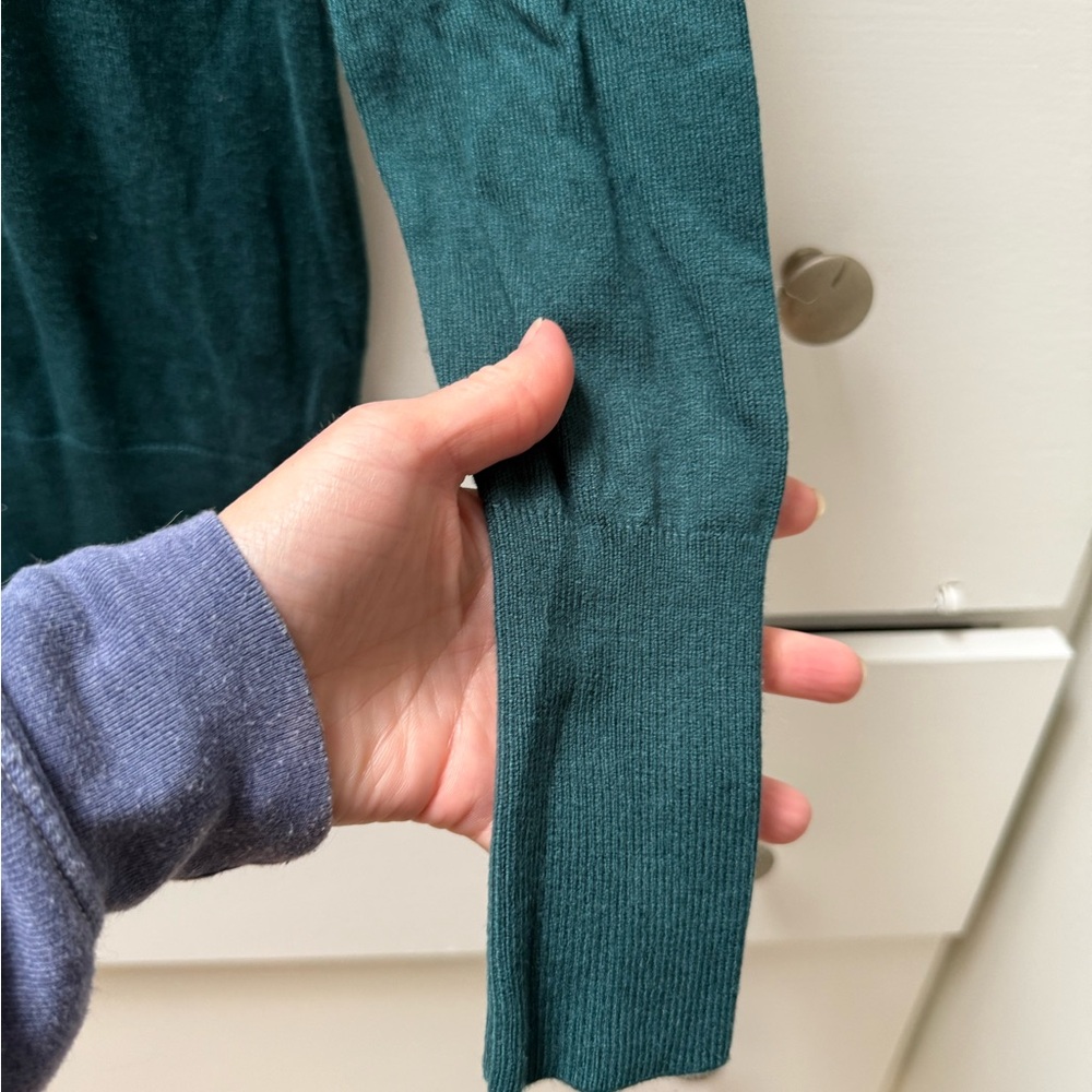 Ann Taylor Forest Green Sweater with Button Detail in Size Small. - Picture 4 of 6